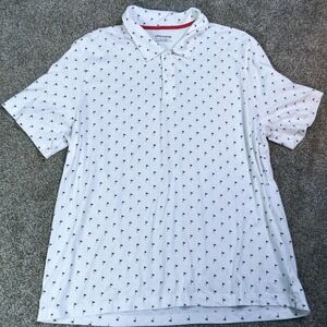 UNTUCKit Pourret Flag Print Shirt Pima Cotton Tencel Mens XXL